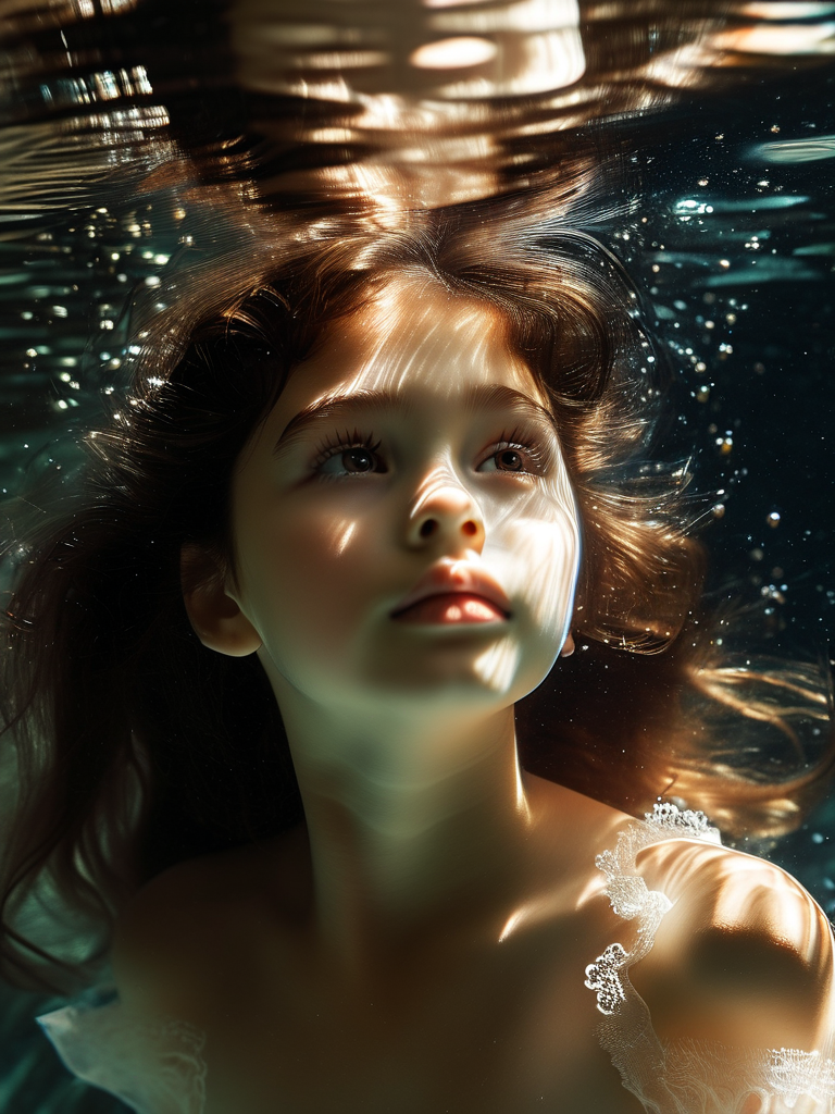 An underwater cinematic portrait