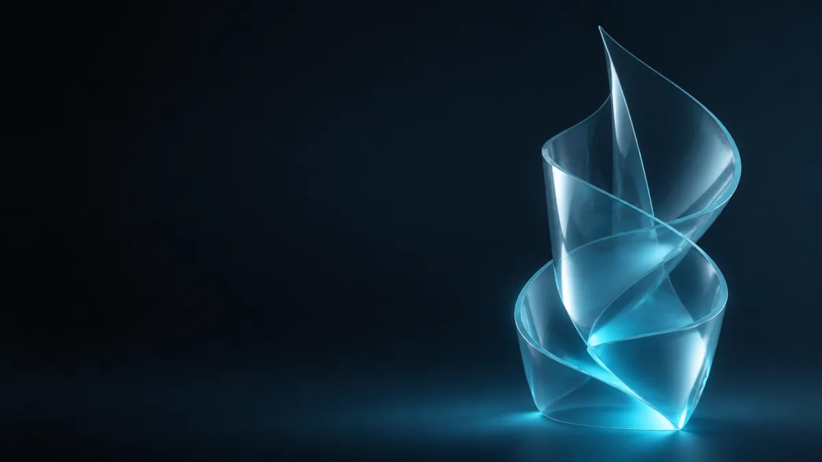 Wide website hero composition with a focal subject on the right and calm negative space on the left